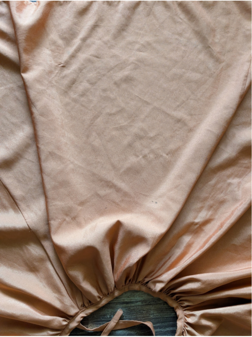 Women's Tea length Orange Circle Rehearsal / Costume Skirt with Adjustable Ties - Picture 8 of 14